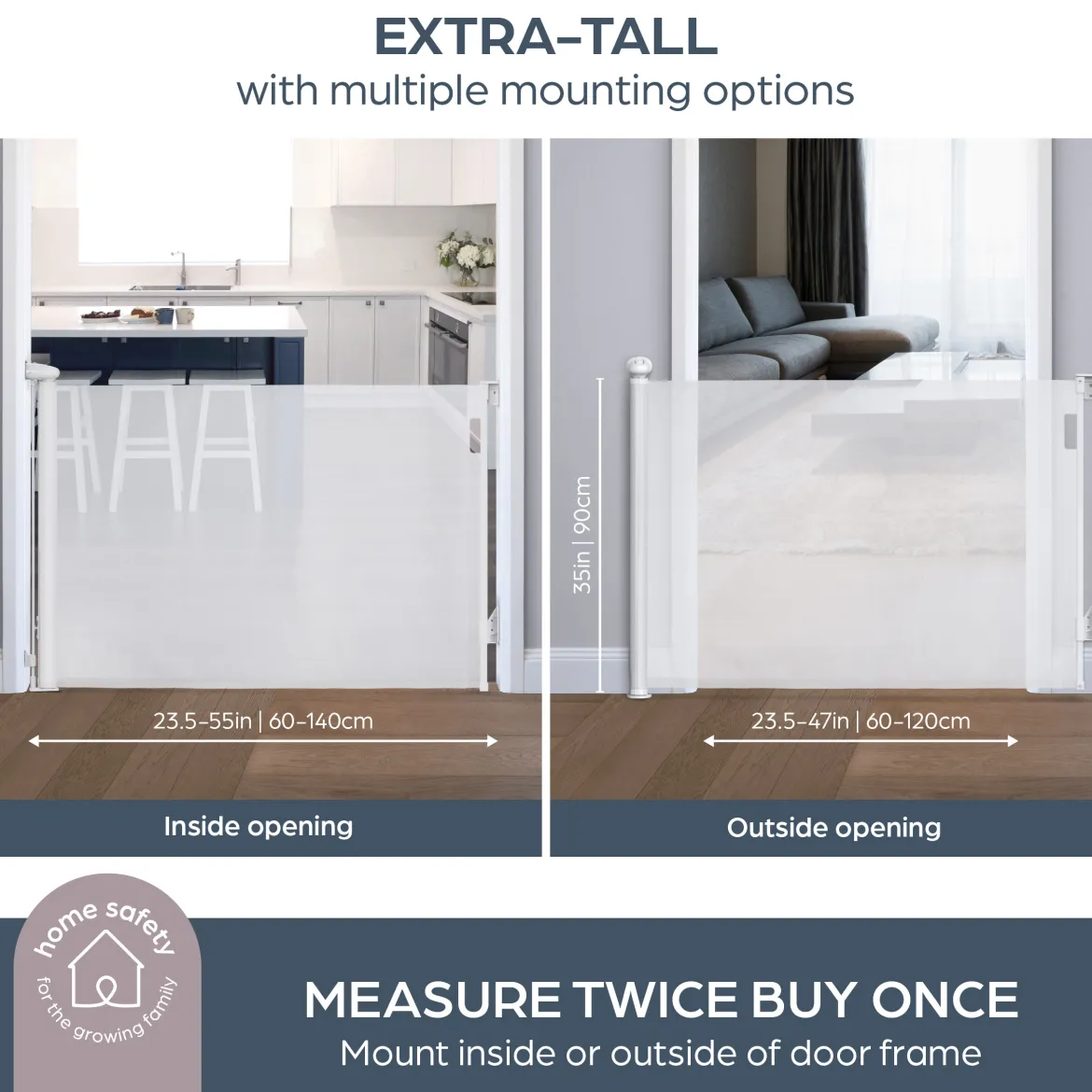 Glide 'N Hide Extra Tall Retractable Baby Gate