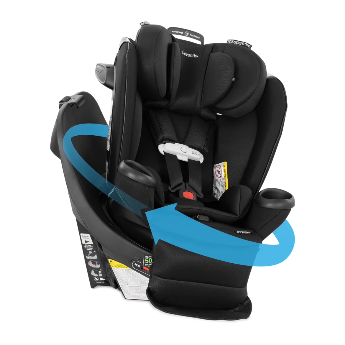 Gold Revolve360 Extend All-in-One Rotational Car Seat with SensorSafe