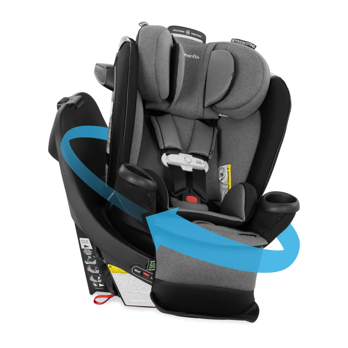 Gold Revolve360 Extend All-in-One Rotational Car Seat with SensorSafe