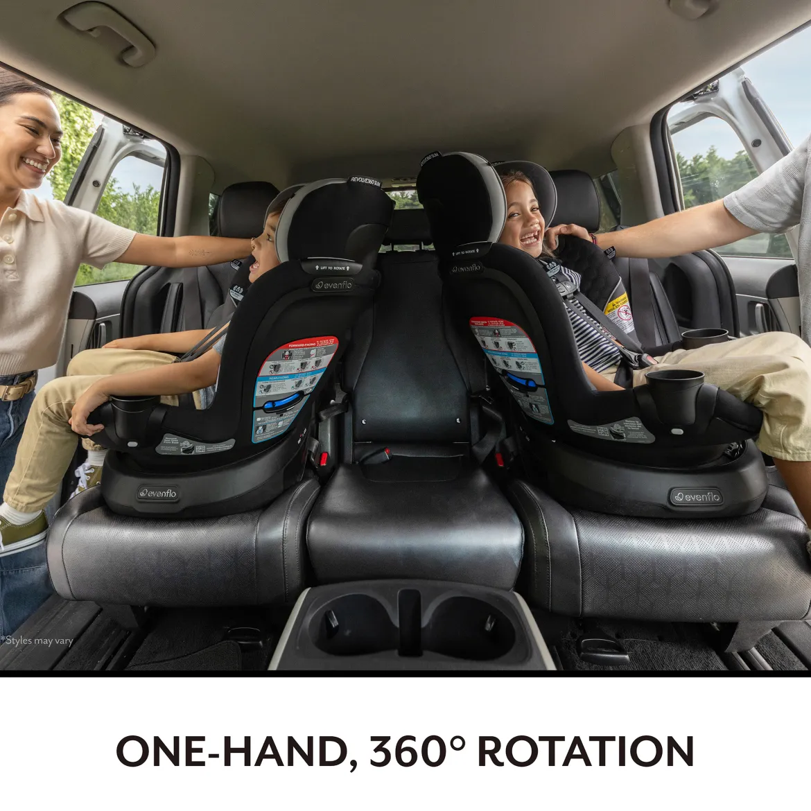 Gold Revolve360 Slim 2-in-1 Rotational Car Seat with SensorSafe