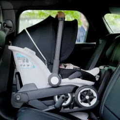 Gold Shyft DualRide Infant Car Seat Stroller Combo w Carryall Storage & Extended Canopy