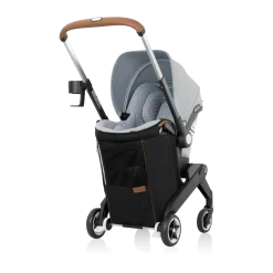 Gold Shyft DualRide Infant Car Seat Stroller Combo w Carryall Storage & Extended Canopy
