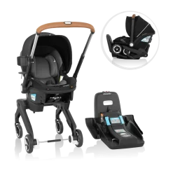 Gold Shyft DualRide Infant Car Seat Stroller Combo w Carryall Storage & Extended Canopy