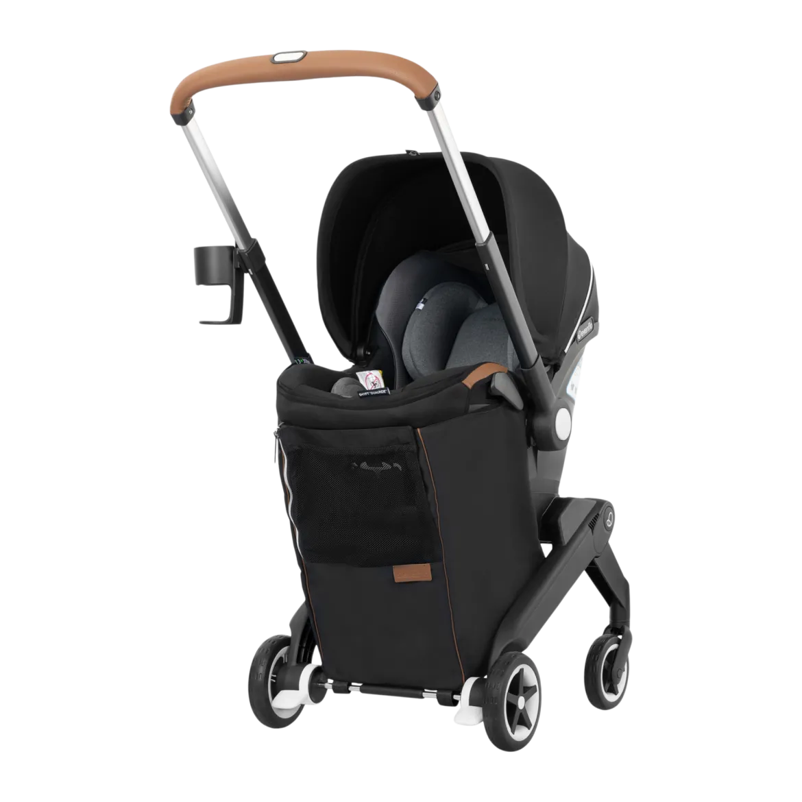 Gold Shyft DualRide Infant Car Seat Stroller Combo w Carryall Storage & Extended Canopy