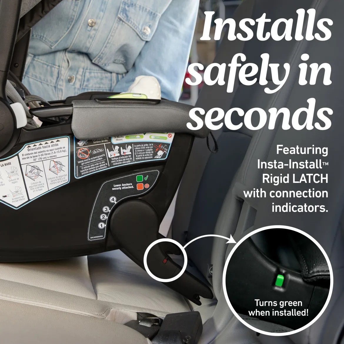 GoMax Baseless Infant Car Seat ft. Insta-Install Rigid LATCH