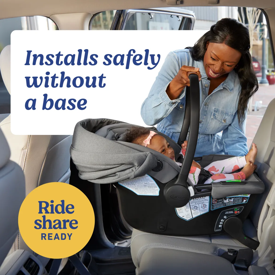 GoMax Baseless Infant Car Seat ft. Insta-Install Rigid LATCH