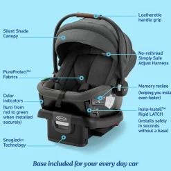 GoMax Infant Car Seat ft. Insta-Install Rigid LATCH