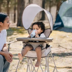 Go With Me Uplift Deluxe Portable High Chair With Canopy