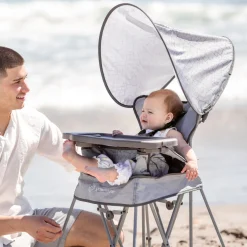 Go With Me Uplift Deluxe Portable High Chair With Canopy