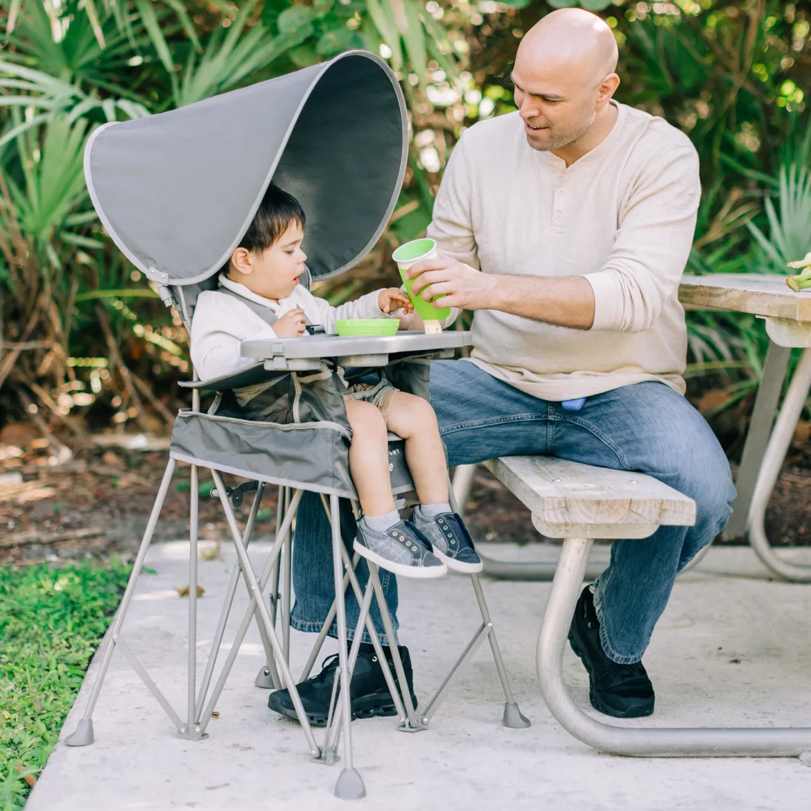 Go With Me Uplift Deluxe Portable High Chair With Canopy