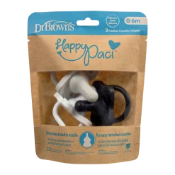 HappyPaci One-Piece Silicone Pacifier (3 Pack)