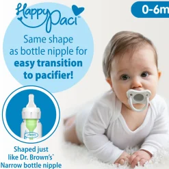 HappyPaci One-Piece Silicone Pacifier (3 Pack)