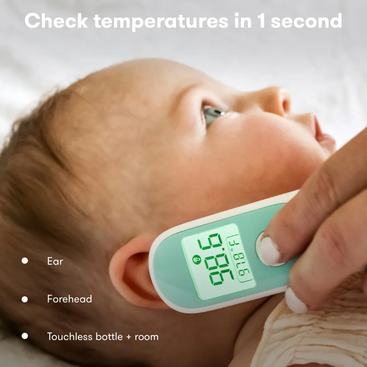 3-in-1 Ear, Forehead + Touchless Infrared Thermometer