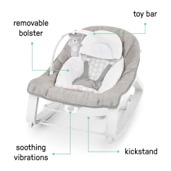 Ingenuity Keep Cozy 3-in-1 Grow with Me Baby Bouncer, Rocker & Toddler Seat