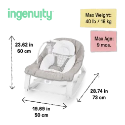 Ingenuity Keep Cozy 3-in-1 Grow with Me Baby Bouncer, Rocker & Toddler Seat