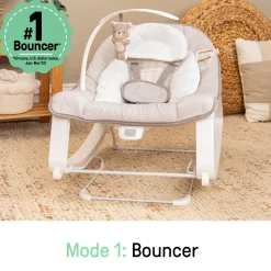 Ingenuity Keep Cozy 3-in-1 Grow with Me Baby Bouncer, Rocker & Toddler Seat