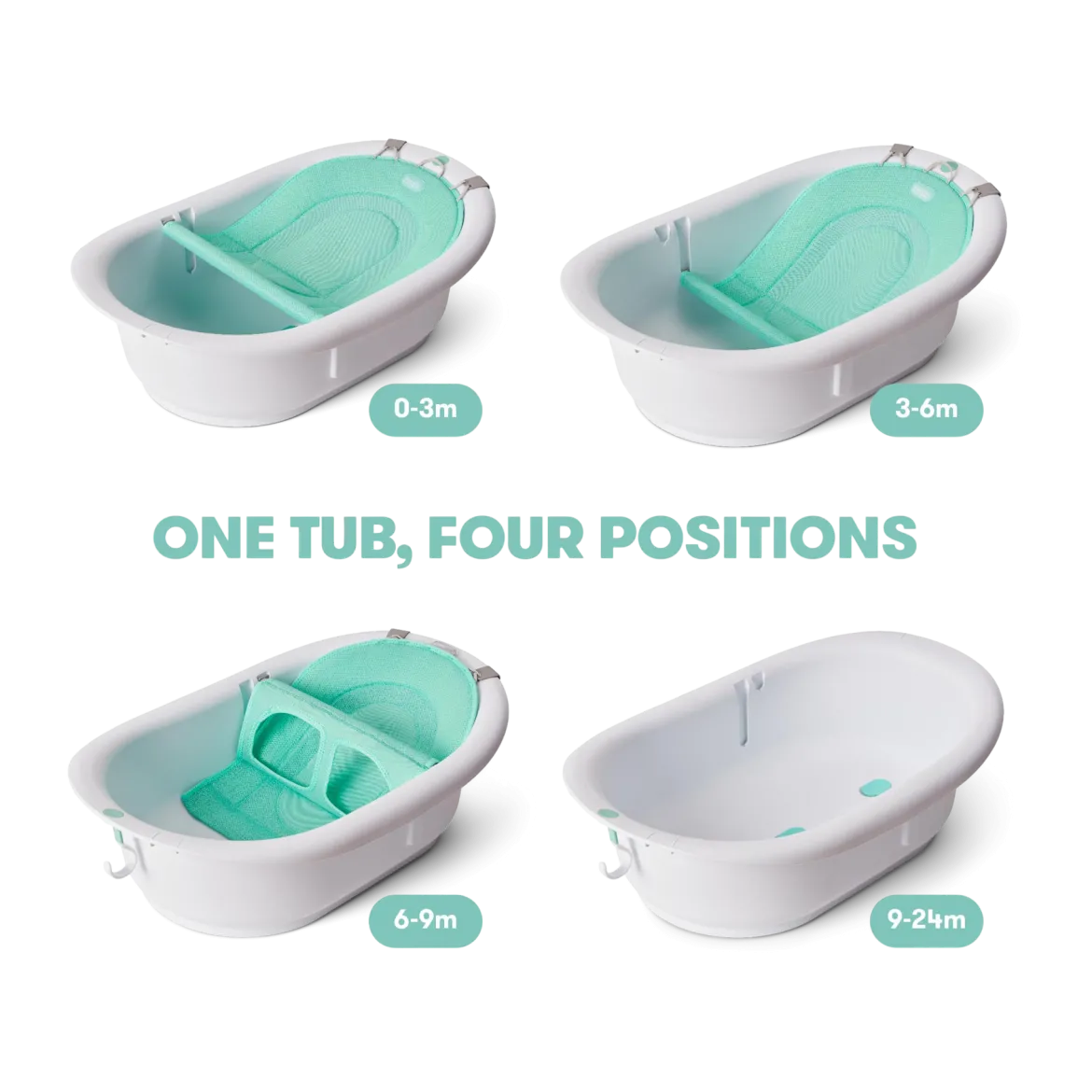4-in-1 Grow With Me Bath Tub & Rinse Cup Bundle