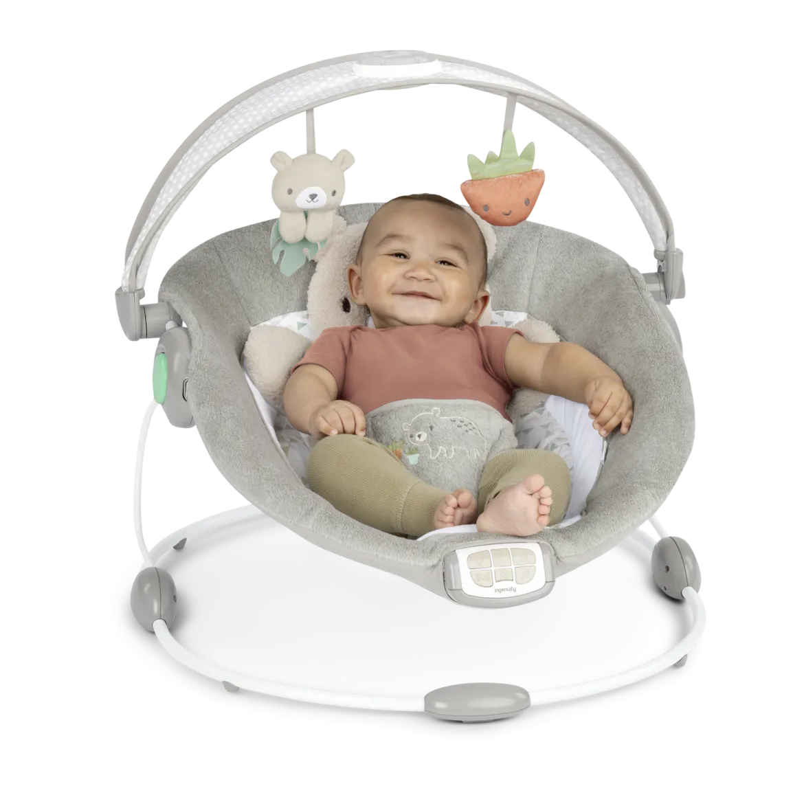 InLighten Baby Bouncer Seat with Light Up Toy Bar