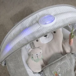 InLighten Baby Bouncer Seat with Light Up Toy Bar