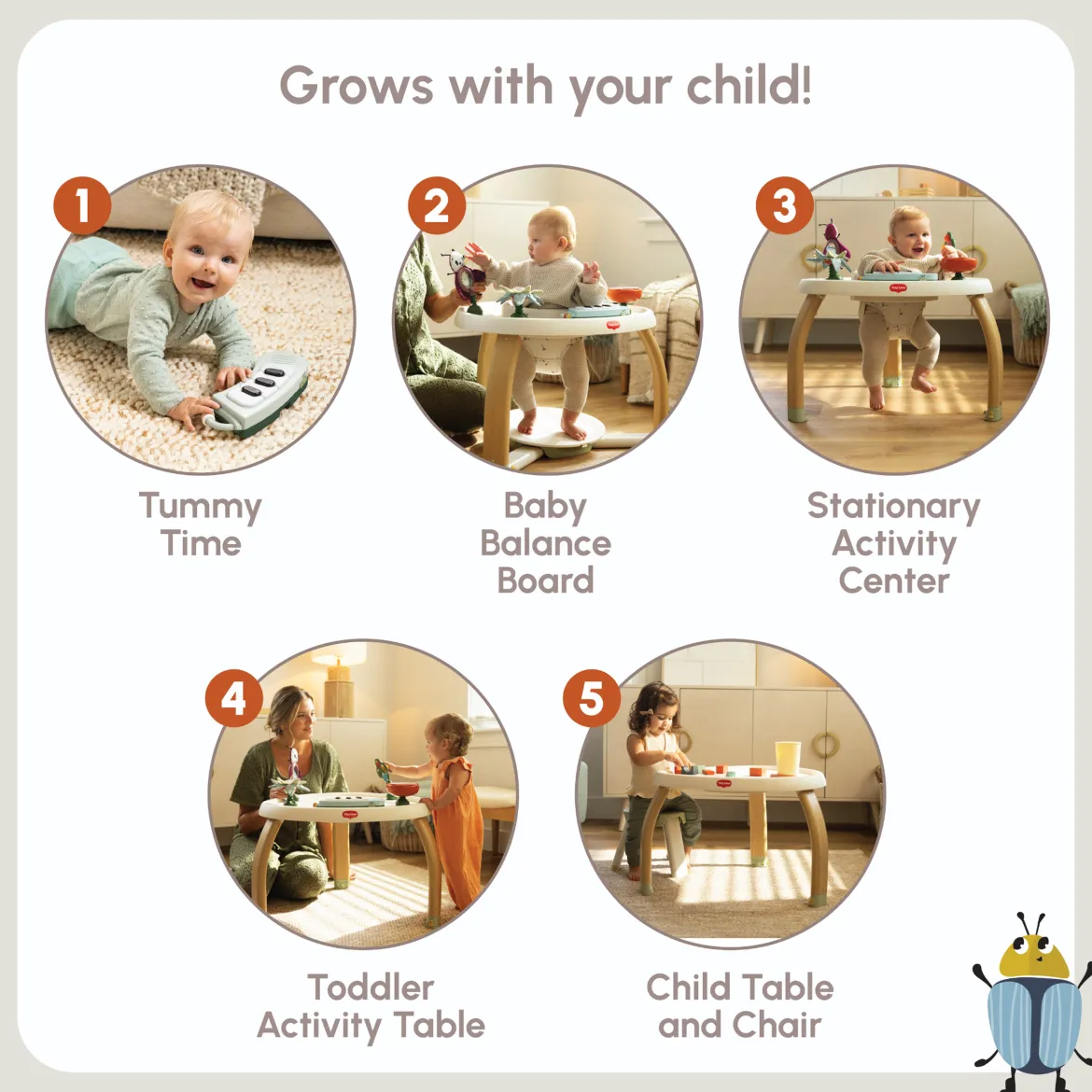 5-in-1 Stationary Activity Center