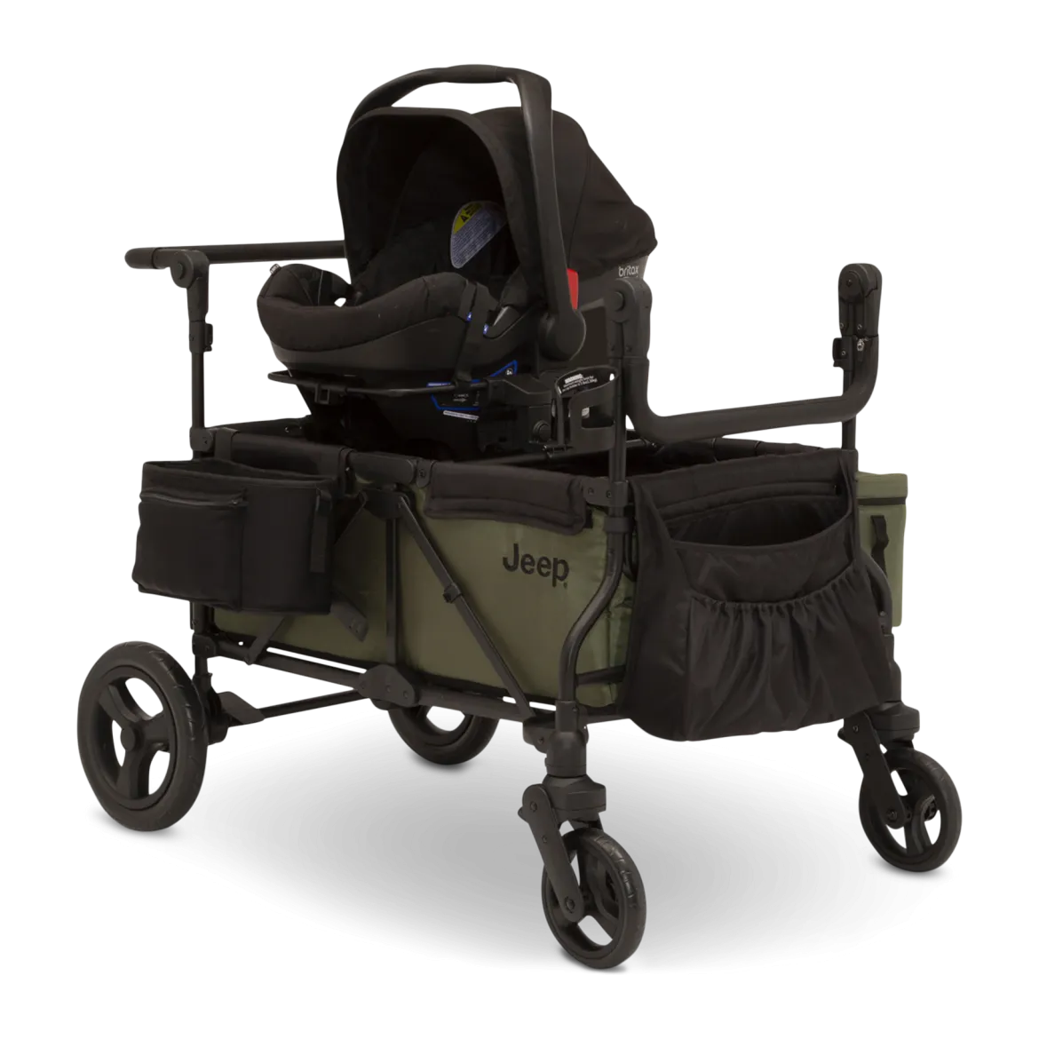 Jeep Deluxe Wrangler Wagon Stroller with Cooler Bag & Parent Organizer