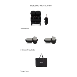 Jet Double Stroller and Accessory Bundle