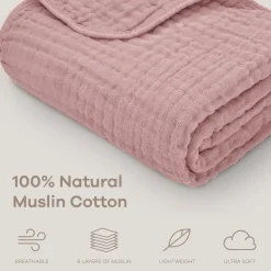 6-Layer Cotton Muslin Baby Blanket