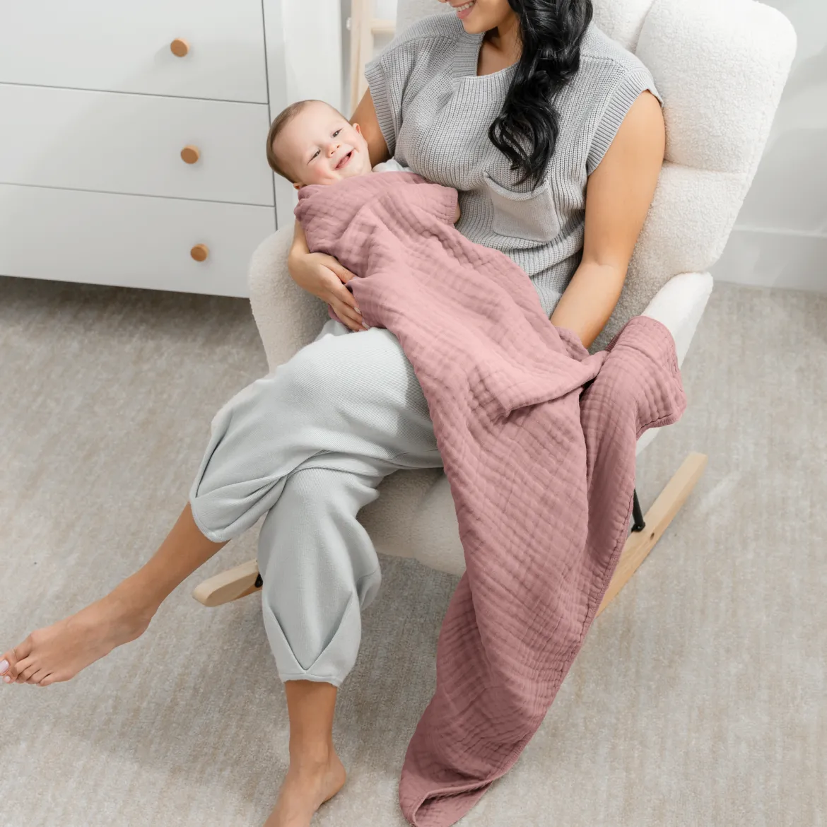 6-Layer Cotton Muslin Baby Blanket