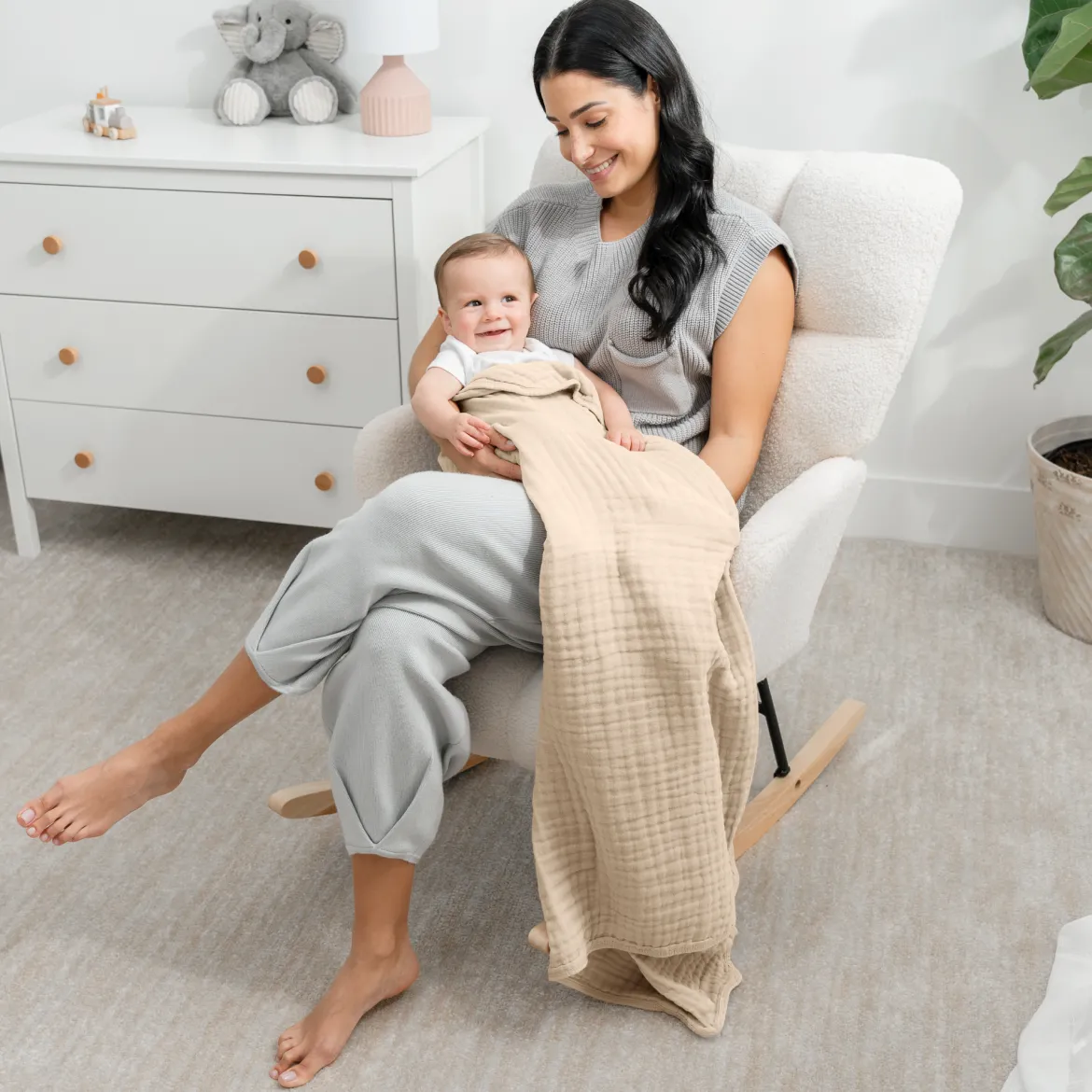 6-Layer Cotton Muslin Baby Blanket