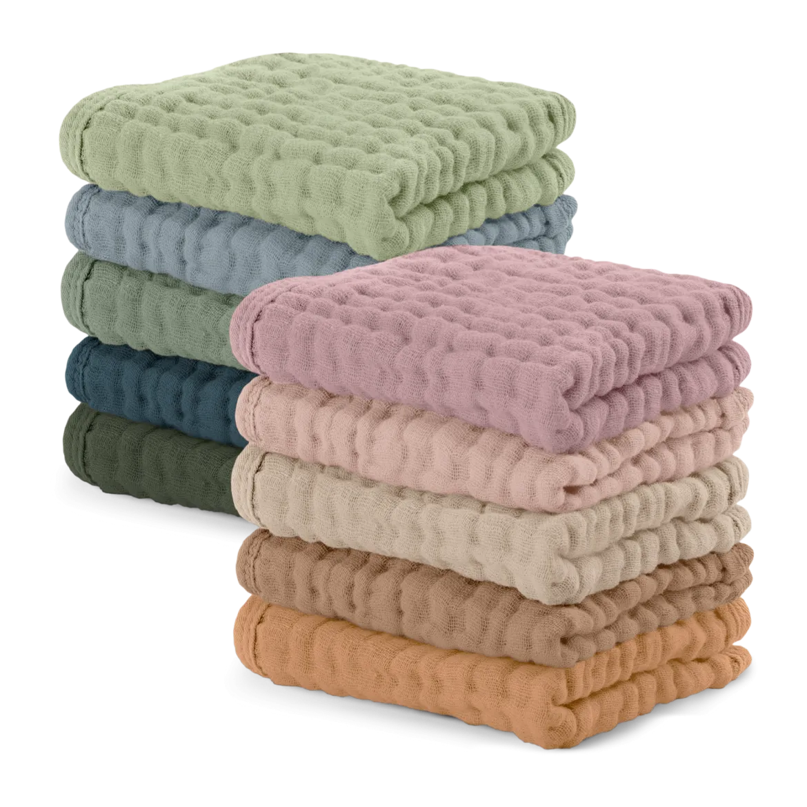 6-Layer Muslin Baby Washcloths (10 Pack)