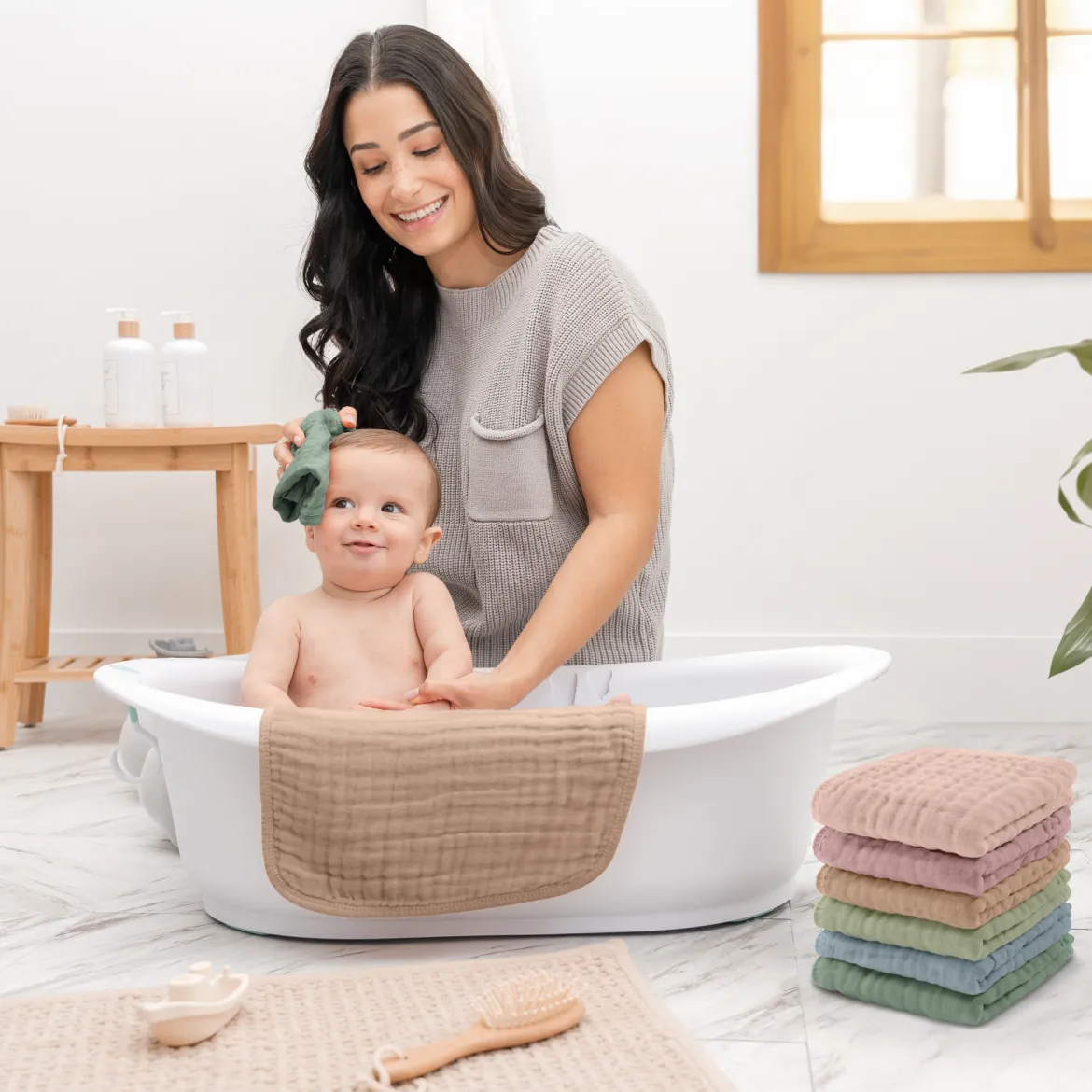 6-Layer Muslin Baby Washcloths (10 Pack)