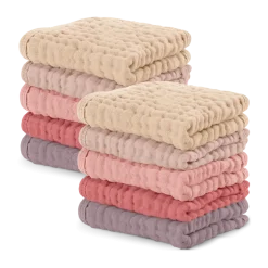 6-Layer Muslin Baby Washcloths (10 Pack)
