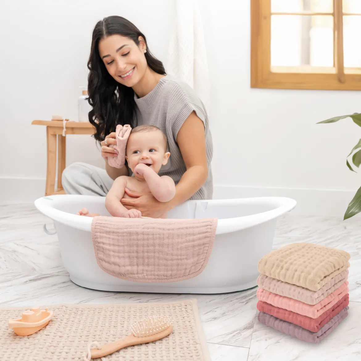 6-Layer Muslin Baby Washcloths (10 Pack)