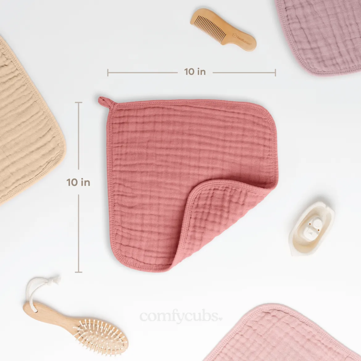 6-Layer Muslin Baby Washcloths (10 Pack)