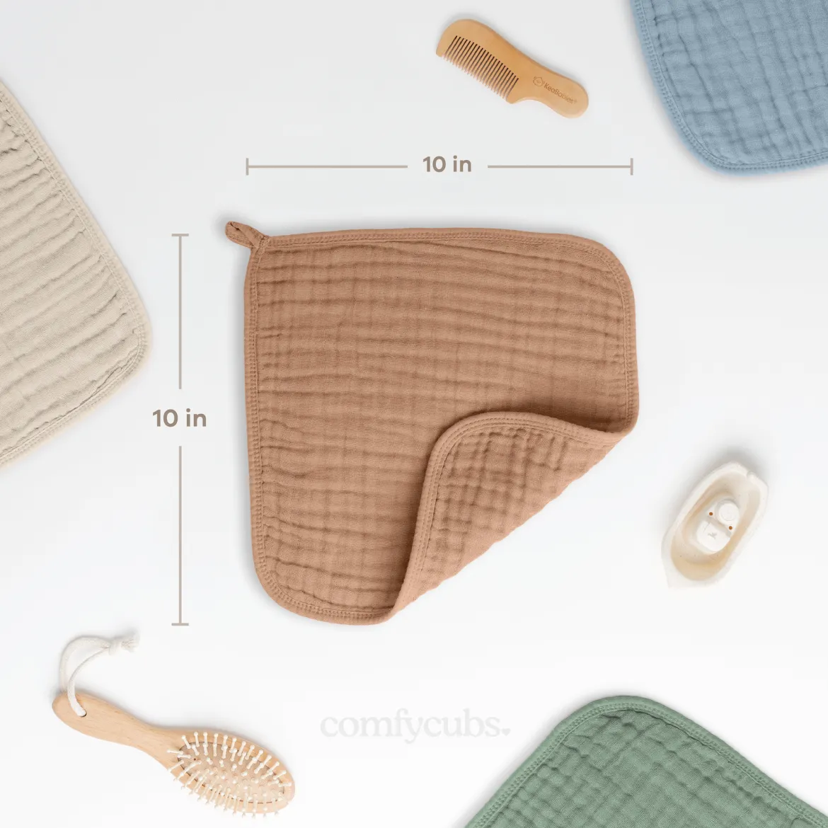 6-Layer Muslin Baby Washcloths (10 Pack)
