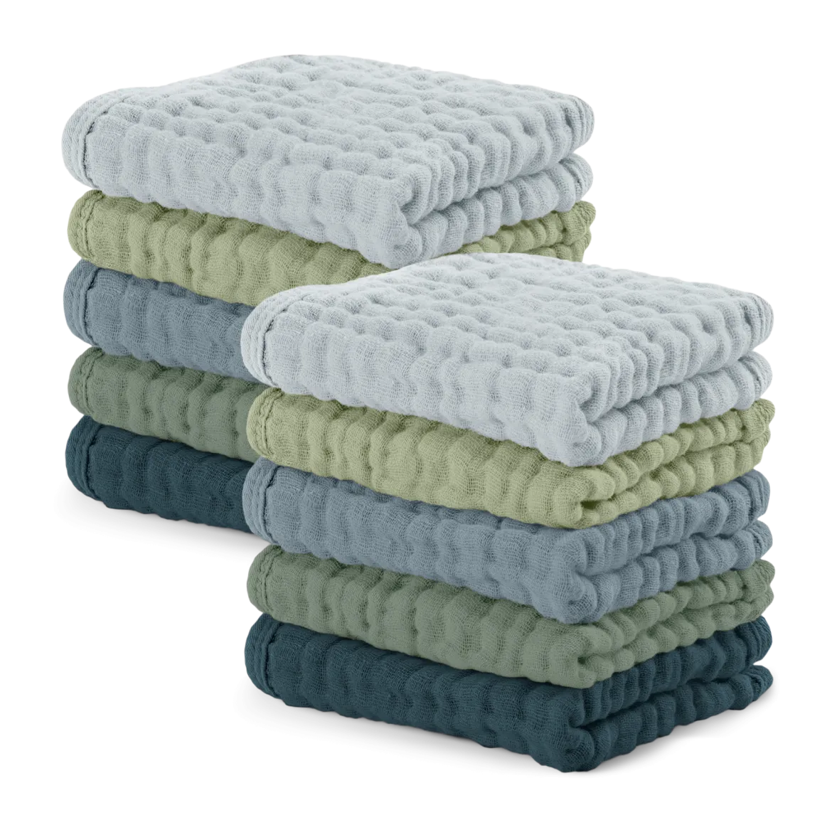 6-Layer Muslin Baby Washcloths (10 Pack)