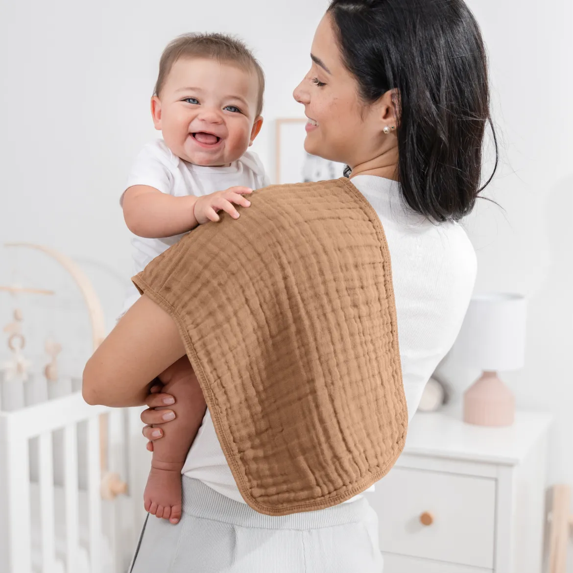 6-Layer Muslin Burp Cloths Set (10 Pack)