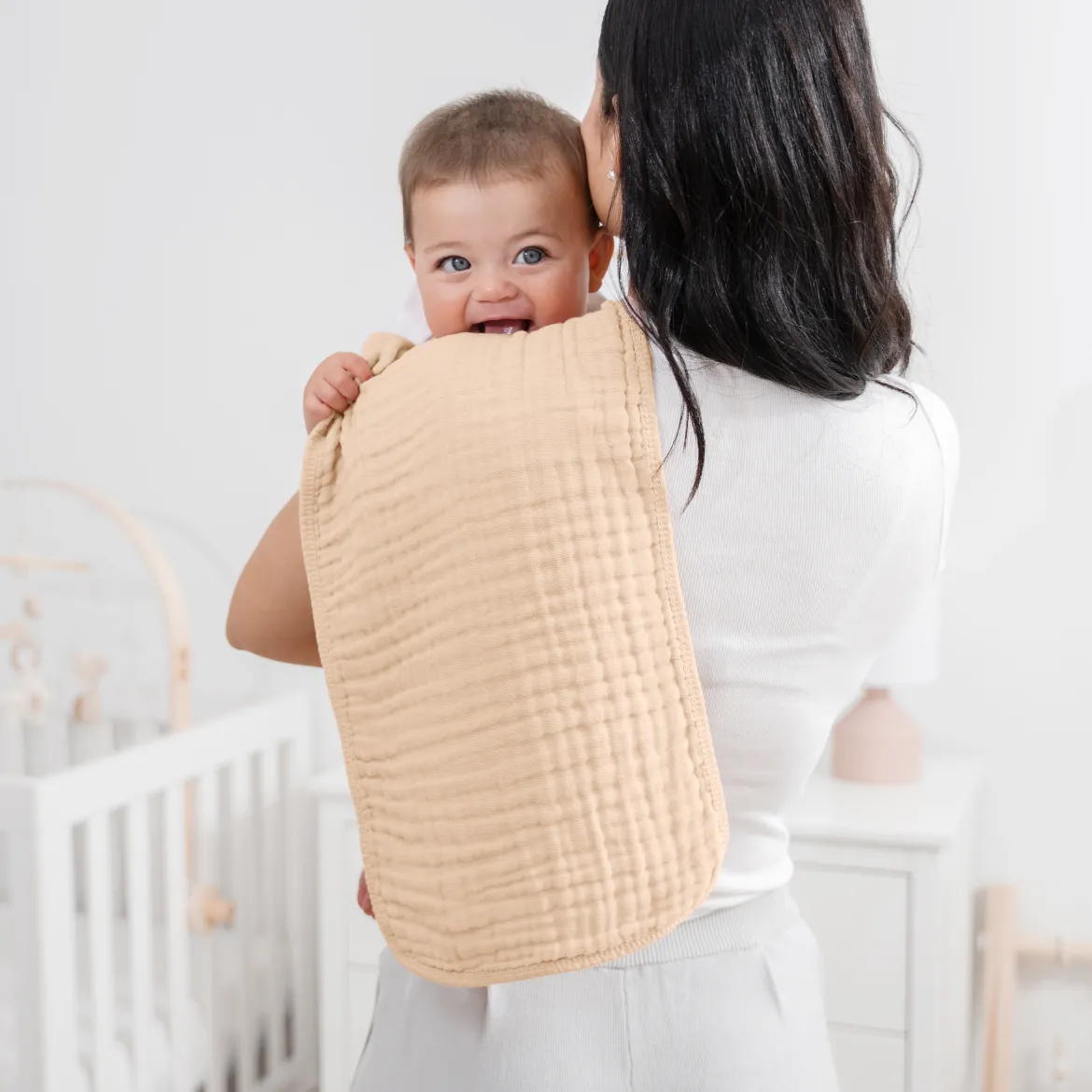 6-Layer Muslin Burp Cloths Set (10 Pack)