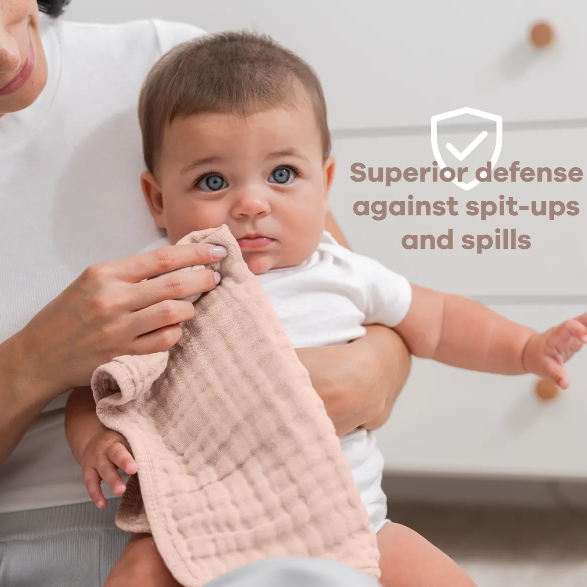 6-Layer Muslin Burp Cloths Set (10 Pack)
