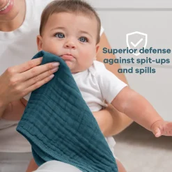 6-Layer Muslin Burp Cloths Set (10 Pack)