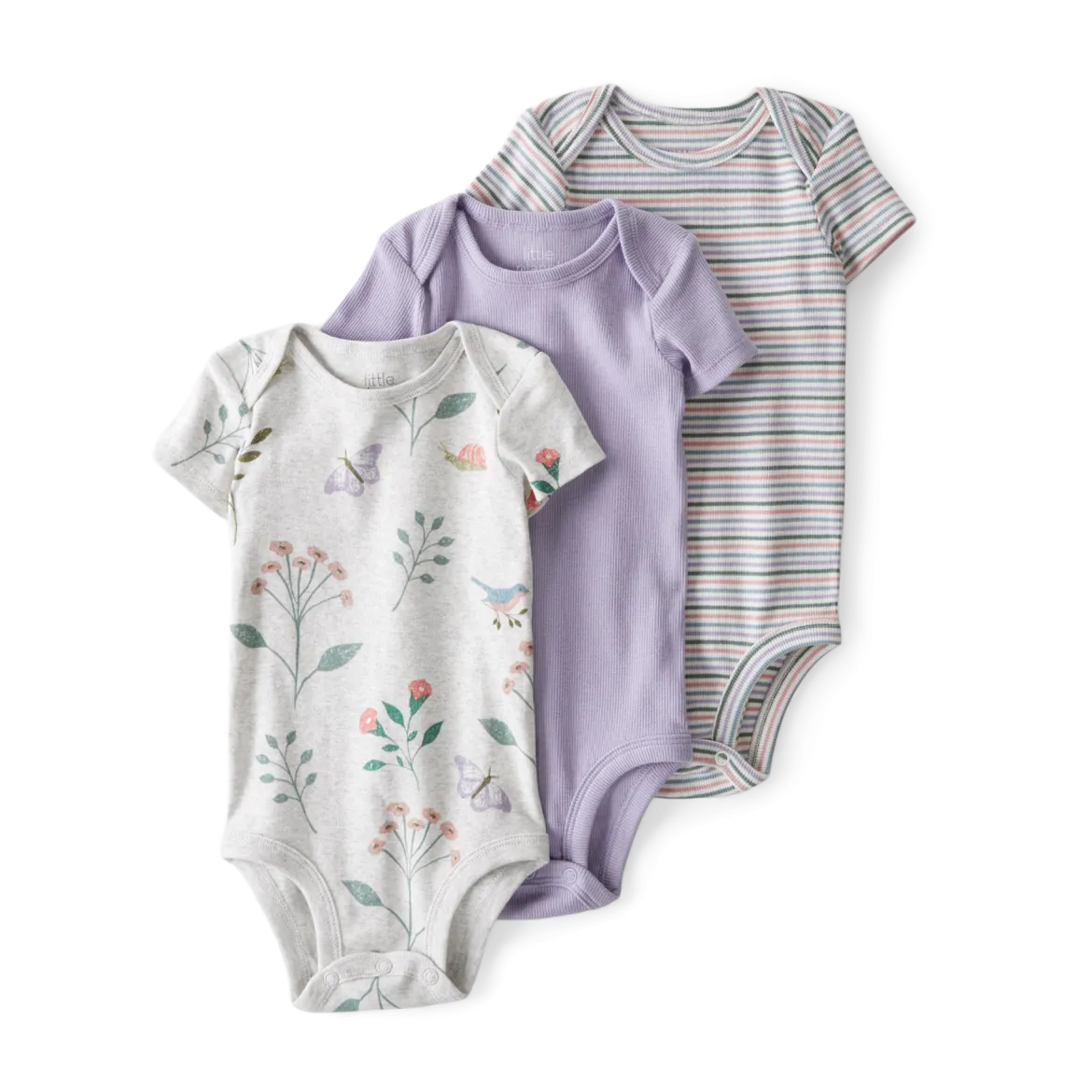Little Planet 3-Pack Organic Cotton Rib Bodysuits