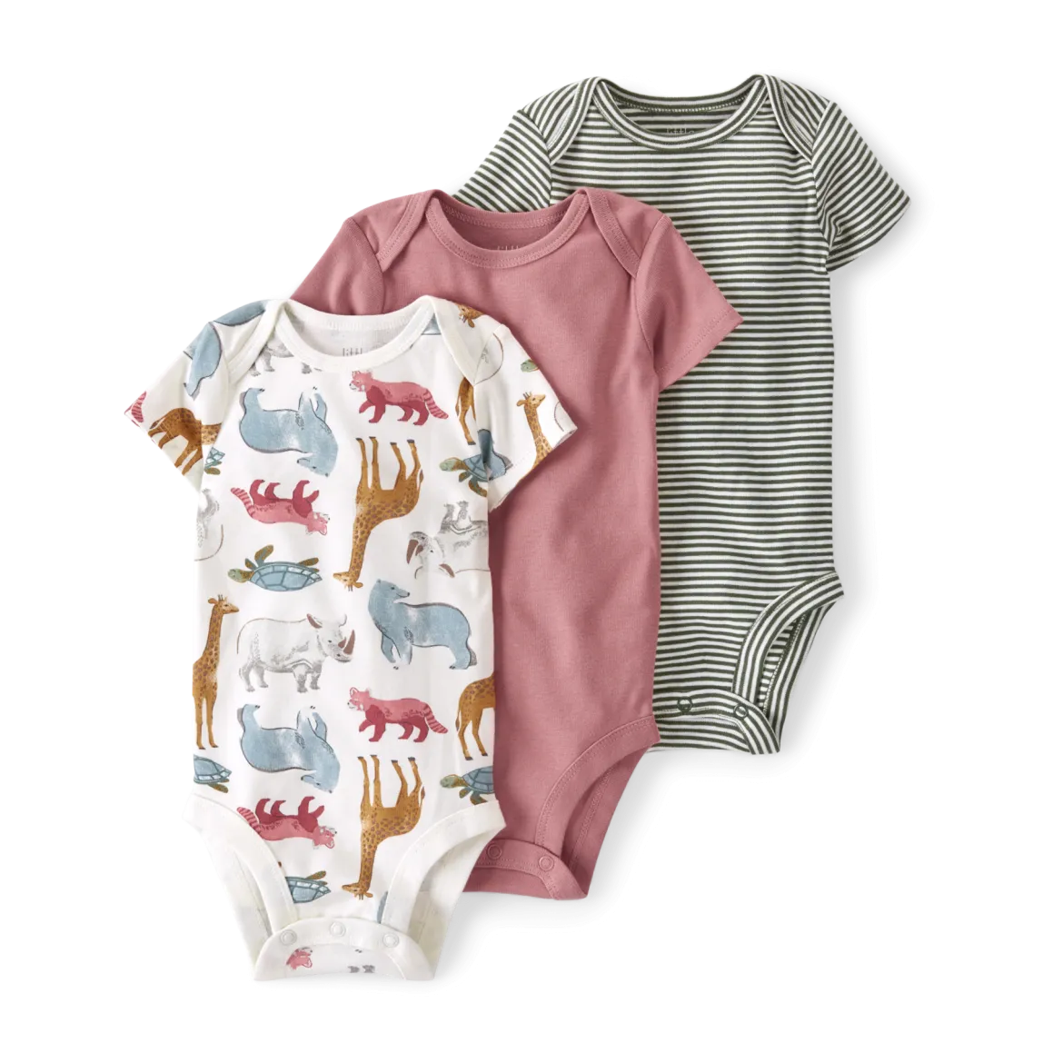 Little Planet 3-Pack Organic Cotton Rib Bodysuits