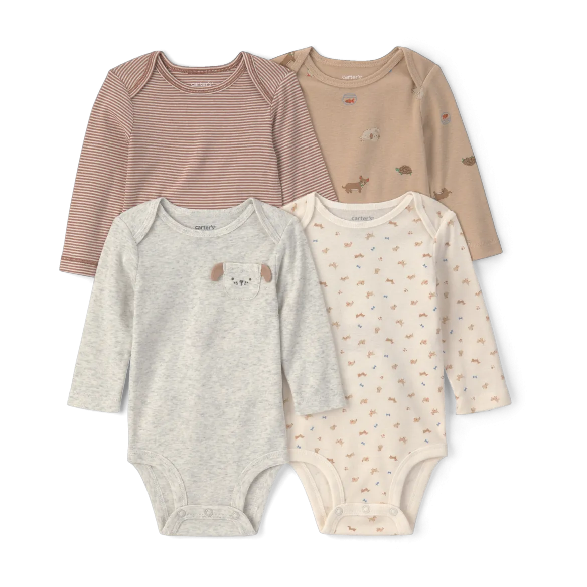 Long-Sleeve Bodysuits (4 Pack)