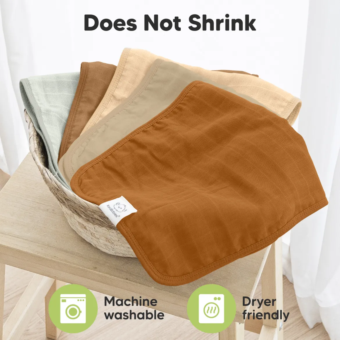 Lumi Muslin Burp Cloths (5 Pack)