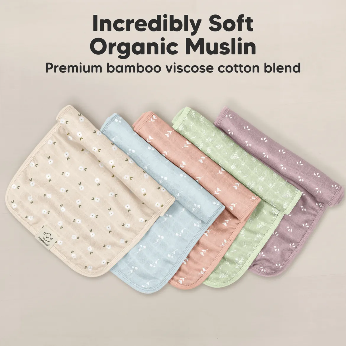 Lumi Muslin Burp Cloths (5 Pack)