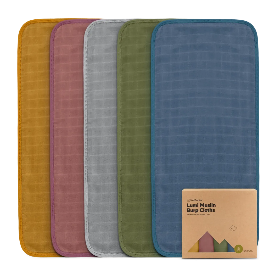 Lumi Muslin Burp Cloths (5 Pack)