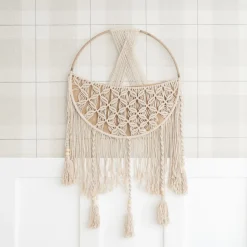 Macrame Toy Storage Basket with Tassels