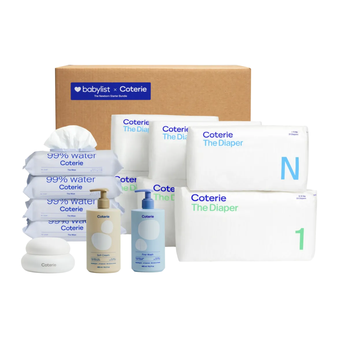 Mega Diapers, Wipes & Skincare Bundle