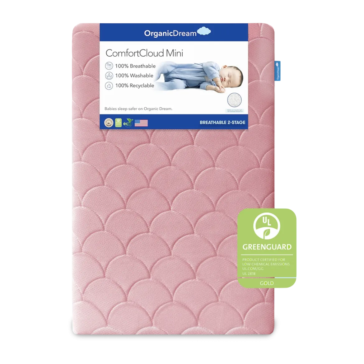Mini Crib Size ComfortCloud 2-Stage Mattress