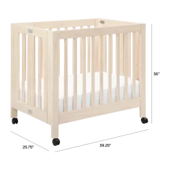 Mini Origami Crib & Mini Organic Mattress Bundle